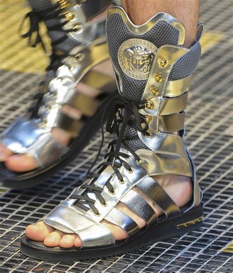 versace gladiator sandals mens|versace leather sandals men.